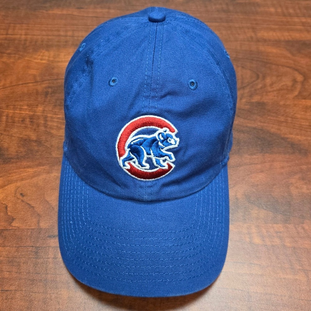 New Era Chicago Cubs Hat Mens OSFM Blue MLB Bear Logo Baseball Cap Streetwear